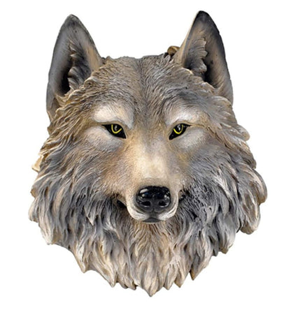 Handmade 3D Wolf Wall Art, Wild Animal Decor, Wolf Head Sculpture, Dog Statue