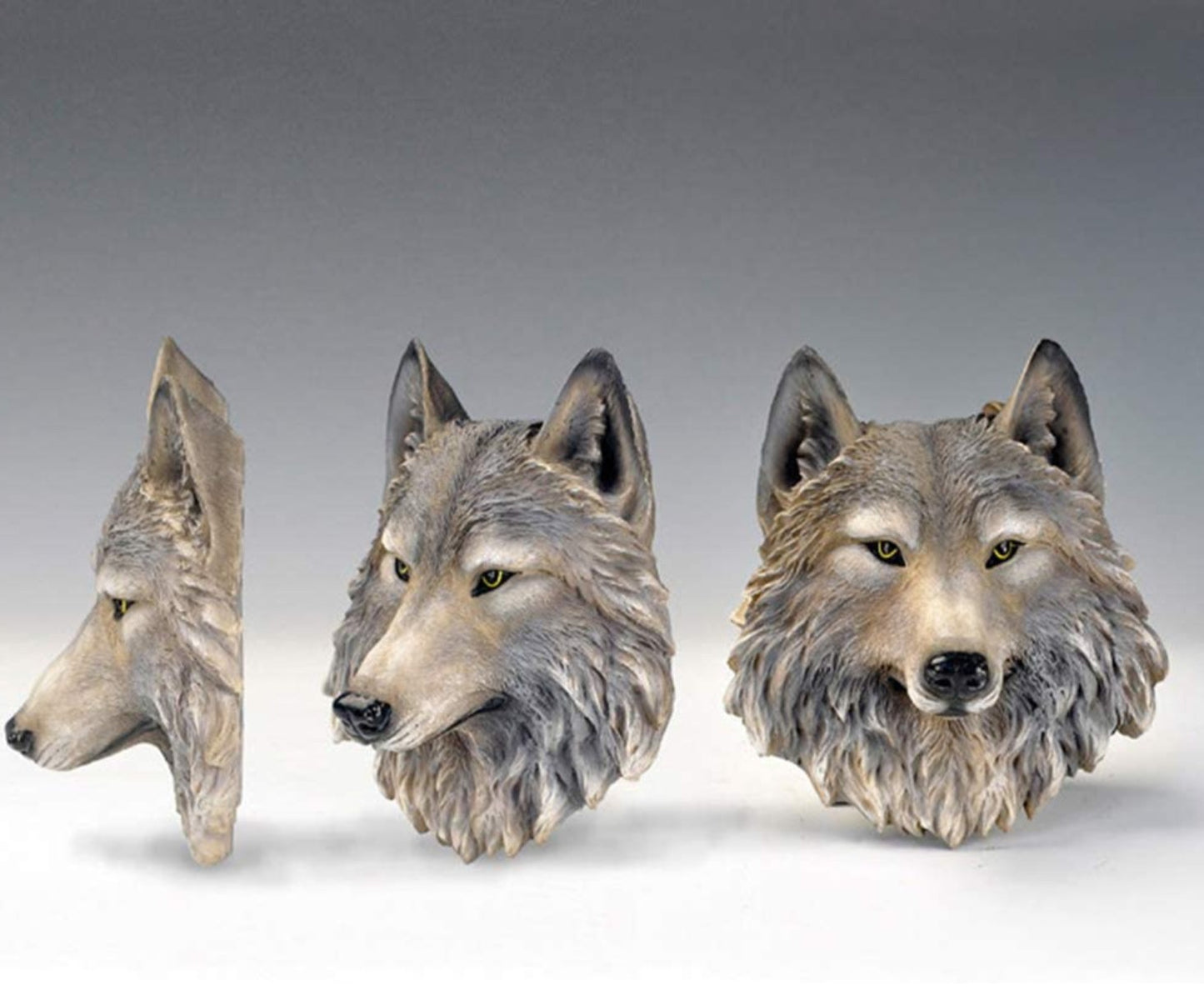 Handmade 3D Wolf Wall Art, Wild Animal Decor, Wolf Head Sculpture, Dog Statue