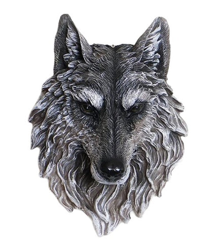 Handmade 3D Wolf Wall Art, Wild Animal Decor, Wolf Head Sculpture, Dog Statue