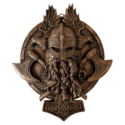 3D Viking Wall Sculpture, Viking Wall Art, Polyester Viking Wall Statue, 3D Norse Viking Head Wall Statue, Viking Warrior Wall Sculpture