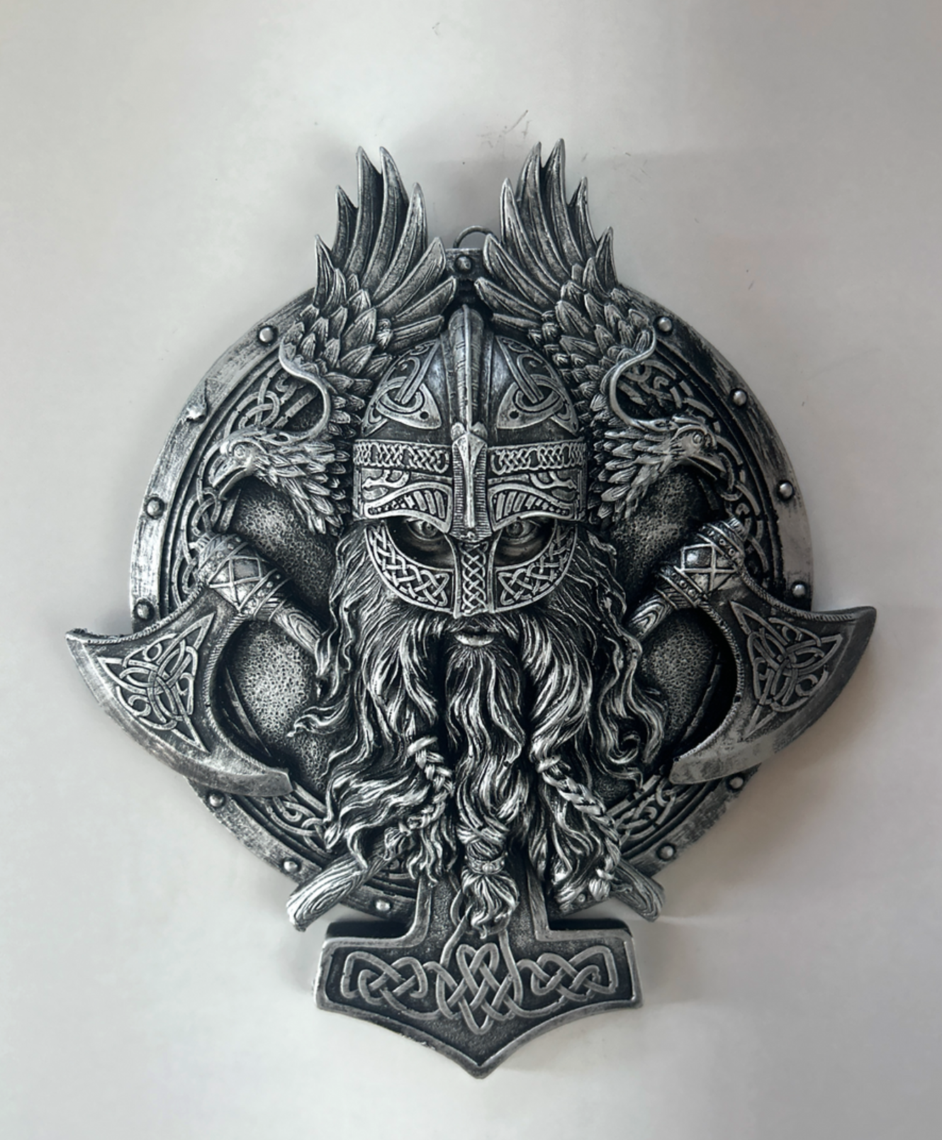 3D Viking Wall Sculpture, Viking Wall Art, Polyester Viking Wall Statue, 3D Norse Viking Head Wall Statue, Viking Warrior Wall Sculpture