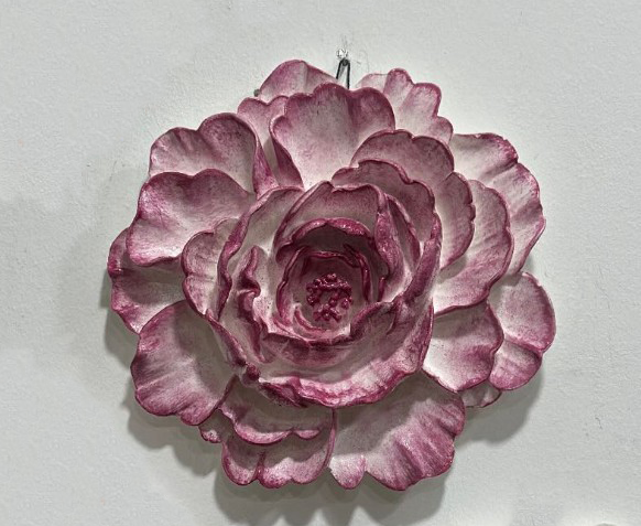 Handmade Lotus Flower Wall Art, Polyester Sculpture, Zen Home Decor, Spiritual Wall Hanging