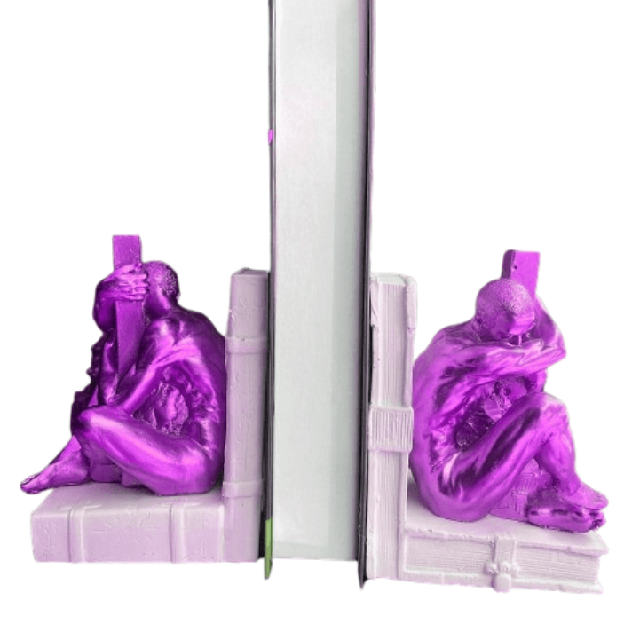 Abstract Man Bookends, Modern Abstract Male Bookends, Artistic Human Bookends, Polyester Abstract Man Bookend, Minimalist Man Bookends