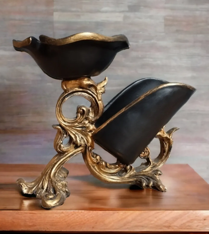 Vintage Style Wine Bottle Holder, Elegant Baroque Style Wine Rack, Sophisticated Wine Rack, Artistic Wine Rack Sculpture, Wine Rack Statue