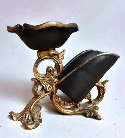 Vintage Style Wine Bottle Holder, Elegant Baroque Style Wine Rack, Sophisticated Wine Rack, Artistic Wine Rack Sculpture, Wine Rack Statue