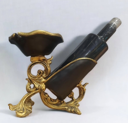 Vintage Style Wine Bottle Holder, Elegant Baroque Style Wine Rack, Sophisticated Wine Rack, Artistic Wine Rack Sculpture, Wine Rack Statue