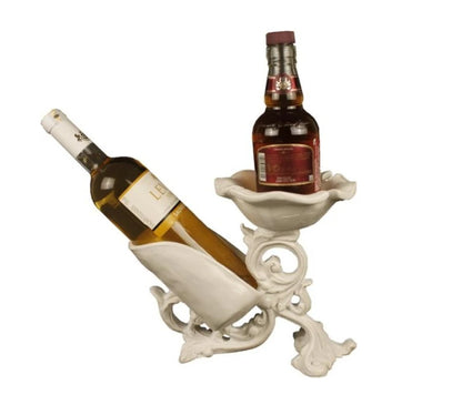 Vintage Style Wine Bottle Holder, Elegant Baroque Style Wine Rack, Sophisticated Wine Rack, Artistic Wine Rack Sculpture, Wine Rack Statue