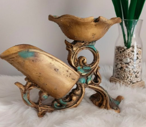 Vintage Style Wine Bottle Holder, Elegant Baroque Style Wine Rack, Sophisticated Wine Rack, Artistic Wine Rack Sculpture, Wine Rack Statue