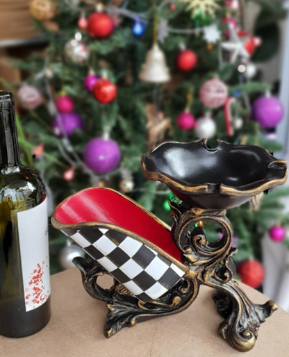 Vintage Style Wine Bottle Holder, Elegant Baroque Style Wine Rack, Sophisticated Wine Rack, Artistic Wine Rack Sculpture, Wine Rack Statue