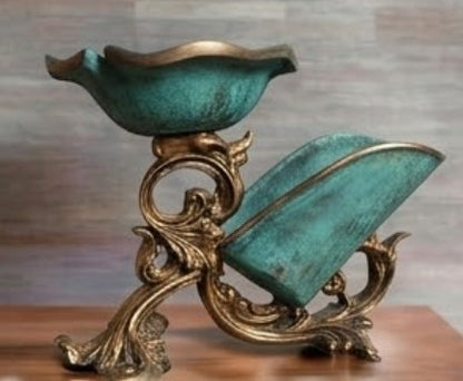Vintage Style Wine Bottle Holder, Elegant Baroque Style Wine Rack, Sophisticated Wine Rack, Artistic Wine Rack Sculpture, Wine Rack Statue