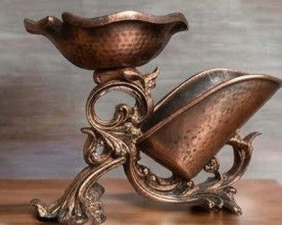Vintage Style Wine Bottle Holder, Elegant Baroque Style Wine Rack, Sophisticated Wine Rack, Artistic Wine Rack Sculpture, Wine Rack Statue