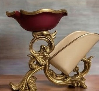 Vintage Style Wine Bottle Holder, Elegant Baroque Style Wine Rack, Sophisticated Wine Rack, Artistic Wine Rack Sculpture, Wine Rack Statue