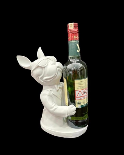 Bulldog Wine Holder Statue, Bulldog Wine Rack, Dog Wine Holder, French Bulldog Bottle Holder, Dog Wine Rack, Stylish Dog Wine Rack Decor