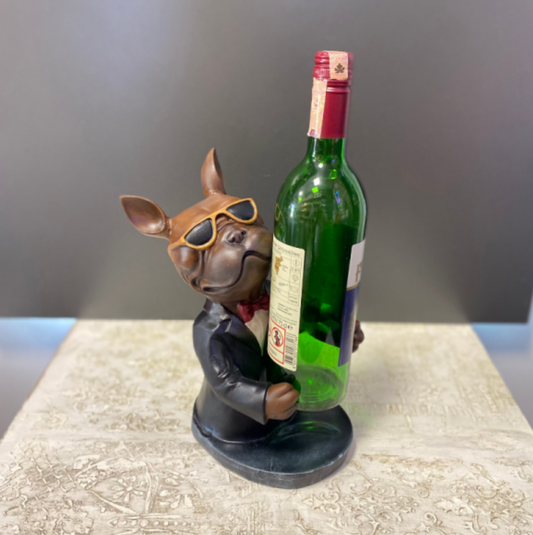 Bulldog Wine Holder Statue, Bulldog Wine Rack, Dog Wine Holder, French Bulldog Bottle Holder, Dog Wine Rack, Stylish Dog Wine Rack Decor