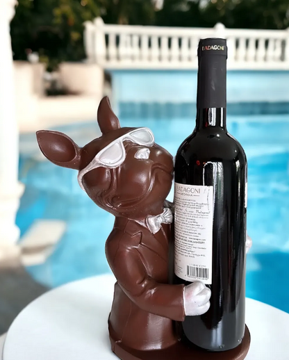 Bulldog Wine Holder Statue, Bulldog Wine Rack, Dog Wine Holder, French Bulldog Bottle Holder, Dog Wine Rack, Stylish Dog Wine Rack Decor