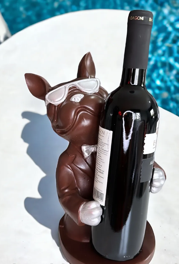 Bulldog Wine Holder Statue, Bulldog Wine Rack, Dog Wine Holder, French Bulldog Bottle Holder, Dog Wine Rack, Stylish Dog Wine Rack Decor