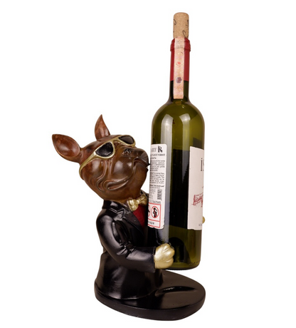 Bulldog Wine Holder Statue, Bulldog Wine Rack, Dog Wine Holder, French Bulldog Bottle Holder, Dog Wine Rack, Stylish Dog Wine Rack Decor