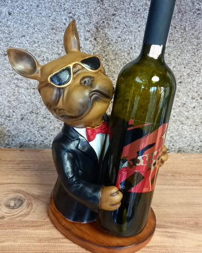 Bulldog Wine Holder Statue, Bulldog Wine Rack, Dog Wine Holder, French Bulldog Bottle Holder, Dog Wine Rack, Stylish Dog Wine Rack Decor