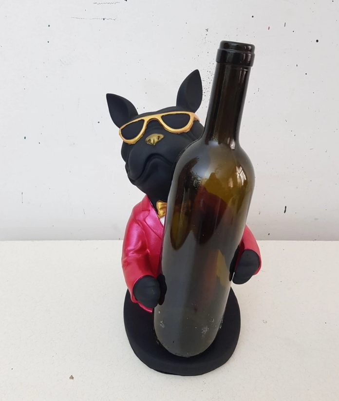 Bulldog Wine Holder Statue, Bulldog Wine Rack, Dog Wine Holder, French Bulldog Bottle Holder, Dog Wine Rack, Stylish Dog Wine Rack Decor