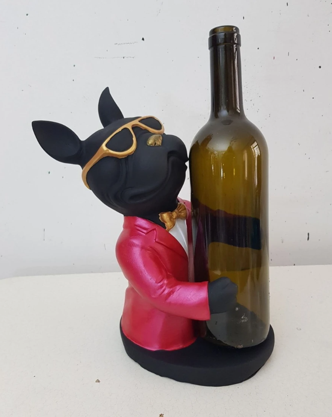 Bulldog Wine Holder Statue, Bulldog Wine Rack, Dog Wine Holder, French Bulldog Bottle Holder, Dog Wine Rack, Stylish Dog Wine Rack Decor