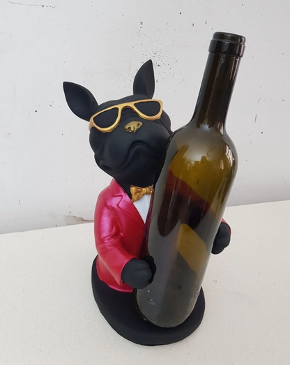 Bulldog Wine Holder Statue, Bulldog Wine Rack, Dog Wine Holder, French Bulldog Bottle Holder, Dog Wine Rack, Stylish Dog Wine Rack Decor