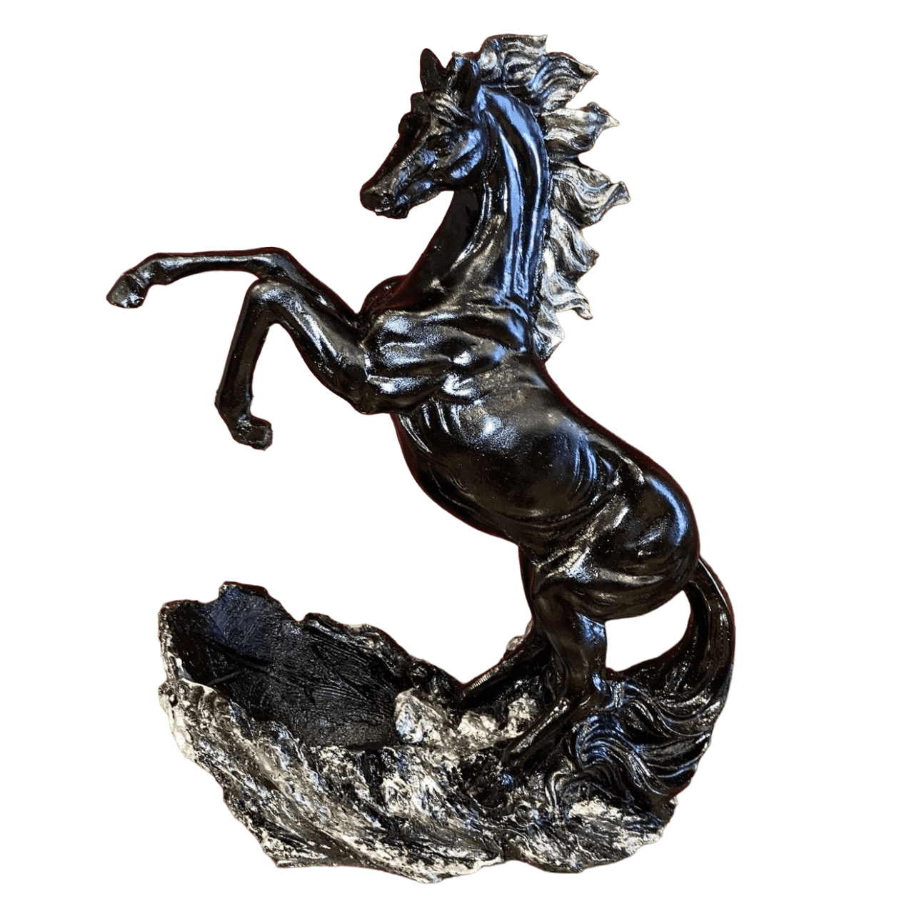 Rearing Horse Wine Rack, Polyester Horse Wine Holder, Equestrian Wine Rack Sculpture, Horse Standing Wine Rack, Polyester Horse Wine Rack