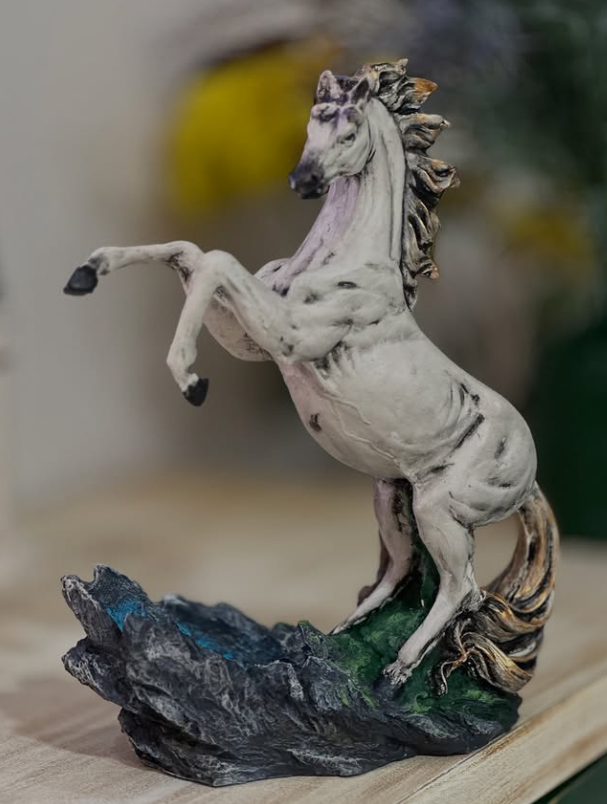 Rearing Horse Wine Rack, Polyester Horse Wine Holder, Equestrian Wine Rack Sculpture, Horse Standing Wine Rack, Polyester Horse Wine Rack
