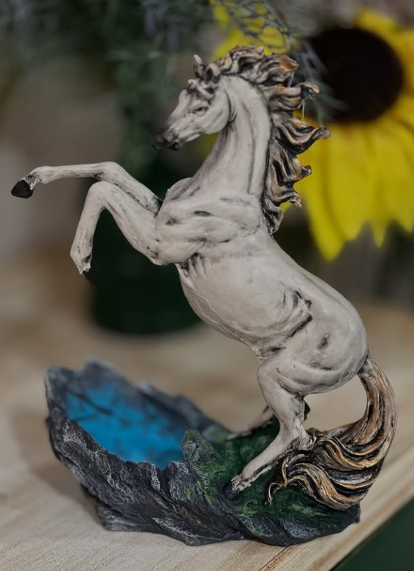 Rearing Horse Wine Rack, Polyester Horse Wine Holder, Equestrian Wine Rack Sculpture, Horse Standing Wine Rack, Polyester Horse Wine Rack