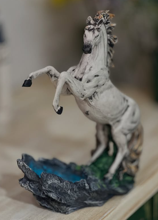 Rearing Horse Wine Rack, Polyester Horse Wine Holder, Equestrian Wine Rack Sculpture, Horse Standing Wine Rack, Polyester Horse Wine Rack