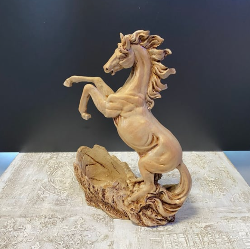 Rearing Horse Wine Rack, Polyester Horse Wine Holder, Equestrian Wine Rack Sculpture, Horse Standing Wine Rack, Polyester Horse Wine Rack