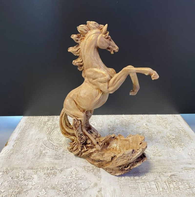 Rearing Horse Wine Rack, Polyester Horse Wine Holder, Equestrian Wine Rack Sculpture, Horse Standing Wine Rack, Polyester Horse Wine Rack