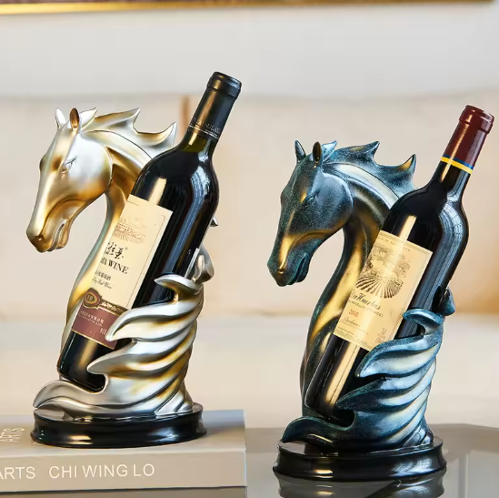 Horse Shaped Wine Holder, Rustic Horse Wine Rack, Horse Head Wine Holder, Handcrafted Horse Wine Holder, Horse Head Wine Rack