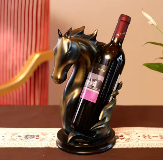 Horse Shaped Wine Holder, Rustic Horse Wine Rack, Horse Head Wine Holder, Handcrafted Horse Wine Holder, Horse Head Wine Rack