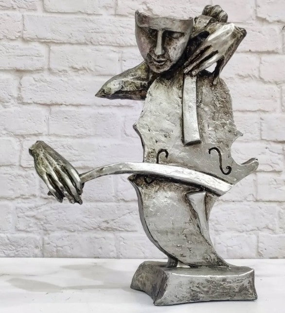 Handmade Abstract Cellist Decor, Musician Sculpture, Handmade Cellist Statue, Modern Music Art Decor, Abstract Cello Sculpture, Cello Statue