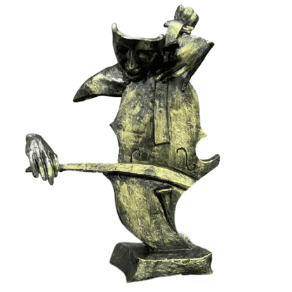 Handmade Abstract Cellist Decor, Musician Sculpture, Handmade Cellist Statue, Modern Music Art Decor, Abstract Cello Sculpture, Cello Statue