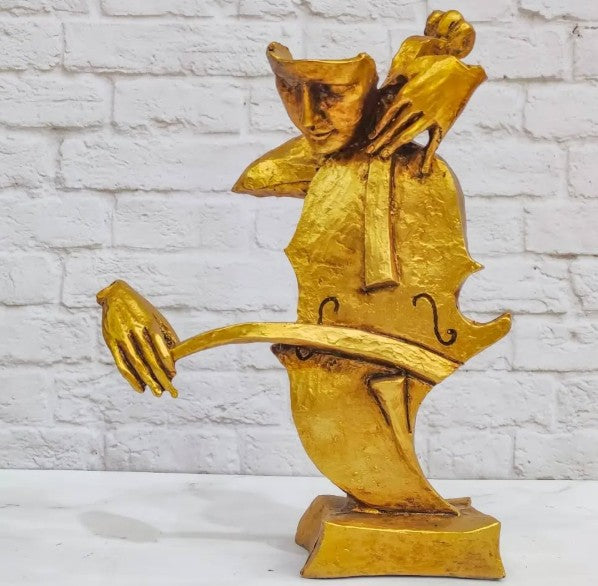 Handmade Abstract Cellist Decor, Musician Sculpture, Handmade Cellist Statue, Modern Music Art Decor, Abstract Cello Sculpture, Cello Statue