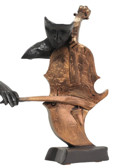 Handmade Abstract Cellist Decor, Musician Sculpture, Handmade Cellist Statue, Modern Music Art Decor, Abstract Cello Sculpture, Cello Statue