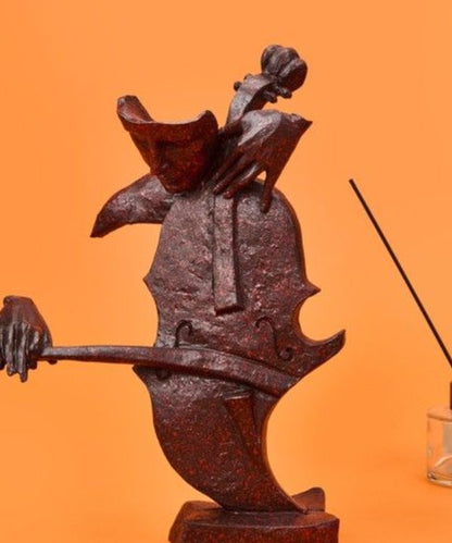 Handmade Abstract Cellist Decor, Musician Sculpture, Handmade Cellist Statue, Modern Music Art Decor, Abstract Cello Sculpture, Cello Statue