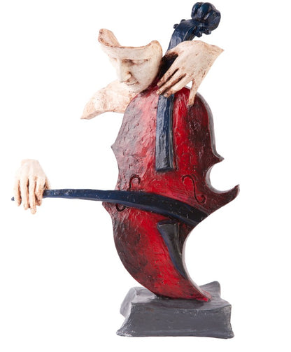 Handmade Abstract Cellist Decor, Musician Sculpture, Handmade Cellist Statue, Modern Music Art Decor, Abstract Cello Sculpture, Cello Statue
