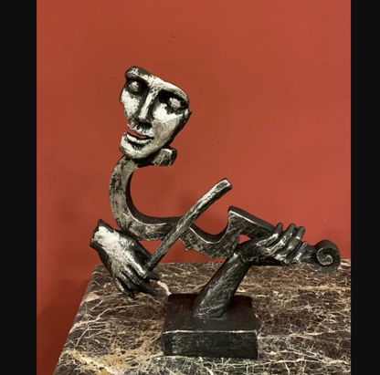 Violin Player Sculpture, Violin Player Figurine, Musician Figurine, Violinist Statue, Violinist Figurine, Violinist Sculpture, Violin Decor