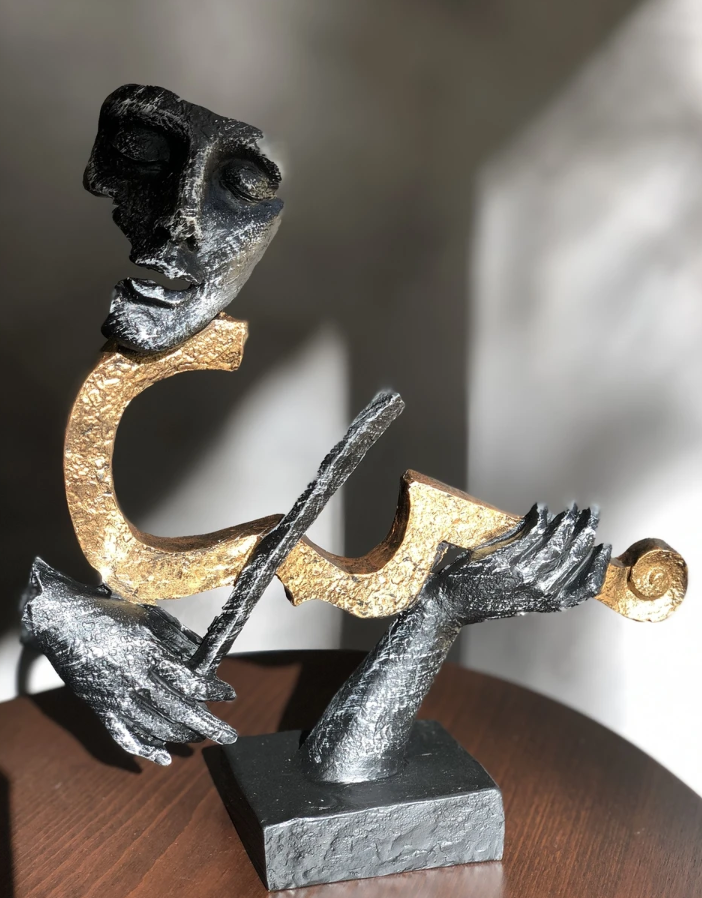 Violin Player Sculpture, Violin Player Figurine, Musician Figurine, Violinist Statue, Violinist Figurine, Violinist Sculpture, Violin Decor