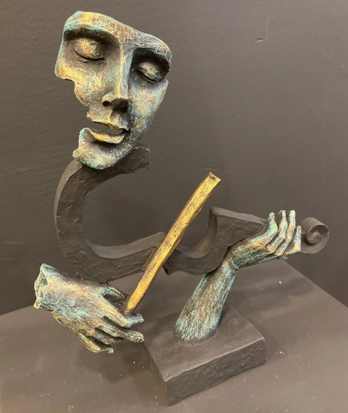 Violin Player Sculpture, Violin Player Figurine, Musician Figurine, Violinist Statue, Violinist Figurine, Violinist Sculpture, Violin Decor