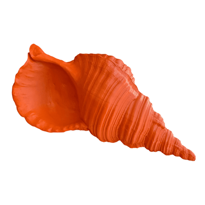 Large Sea Shell Statue, Polyester Sea Shell Sculpture, Elegant Sea Shell Decor, Beach Inspired Shell Sculpture, Coastal Shell Accent Decor