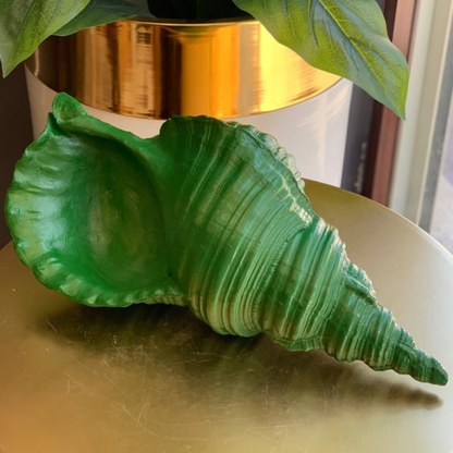 Large Sea Shell Statue, Polyester Sea Shell Sculpture, Elegant Sea Shell Decor, Beach Inspired Shell Sculpture, Coastal Shell Accent Decor