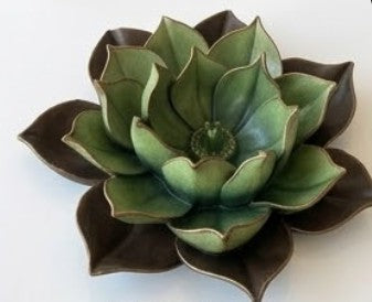 Scultura di loto, Decorazione di fiori di loto, Decorazione floreale per la casa, Scultura di fiori di loto, Statua di fiori di loto, Statua di loto, Statuina di fiori di loto, Oggetti di fiori di loto