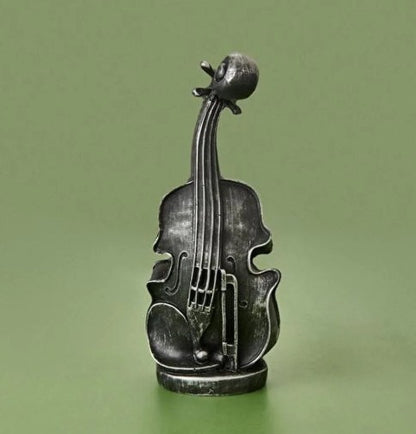 Handmade Violin Decor, Abstract Music Sculpture, Modern Musician Gift, Handmade Abstract Violin Statue, Handmade Violin Art Statue
