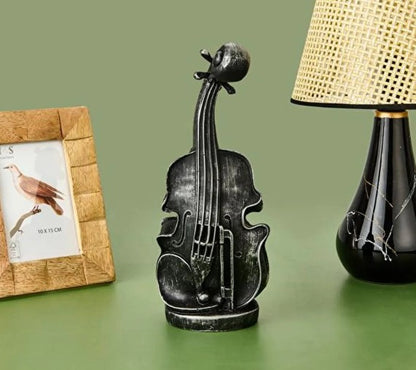 Handmade Violin Decor, Abstract Music Sculpture, Modern Musician Gift, Handmade Abstract Violin Statue, Handmade Violin Art Statue