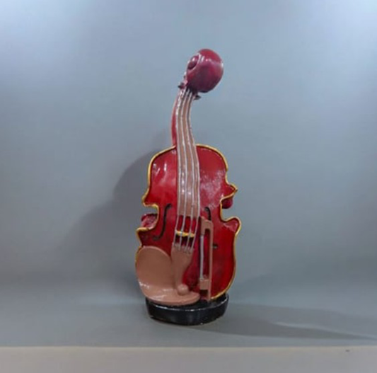 Handmade Violin Decor, Abstract Music Sculpture, Modern Musician Gift, Handmade Abstract Violin Statue, Handmade Violin Art Statue