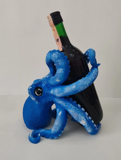 Handmade Octopus Wine Rack Holder, Octopus Shaped Wine Rack, Marine Theme Octopus Wine Bottle Holder, Unique Octopus Wine Rack Decor