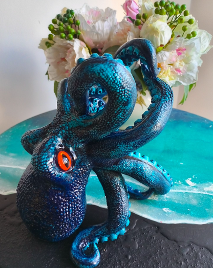 Handmade Octopus Wine Rack Holder, Octopus Shaped Wine Rack, Marine Theme Octopus Wine Bottle Holder, Unique Octopus Wine Rack Decor